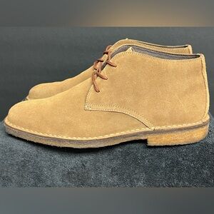 Johnston & Murphy Tan Beige Suede Lace Up Boots Mens 11 M Chukka Shoes